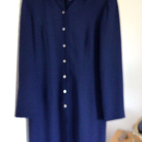 Talbots Classic Navy Blue Dress Size 8 - Picture 6 of 8